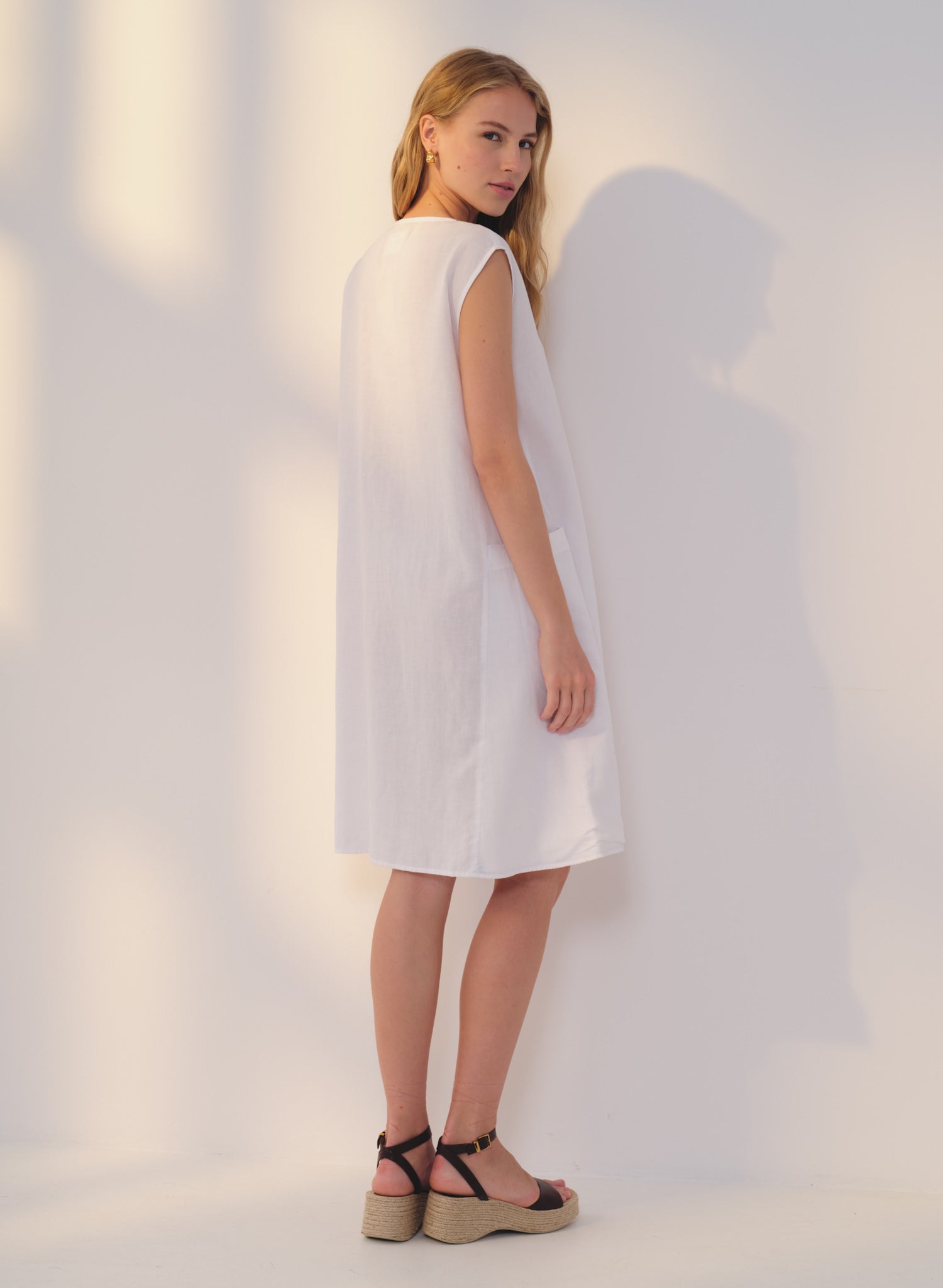 Vestido corto Lino Algodón Carcura