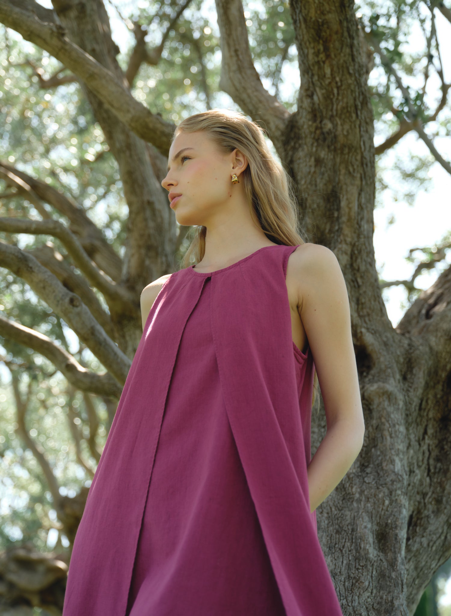 Vestido largo 100% Lino Pristine