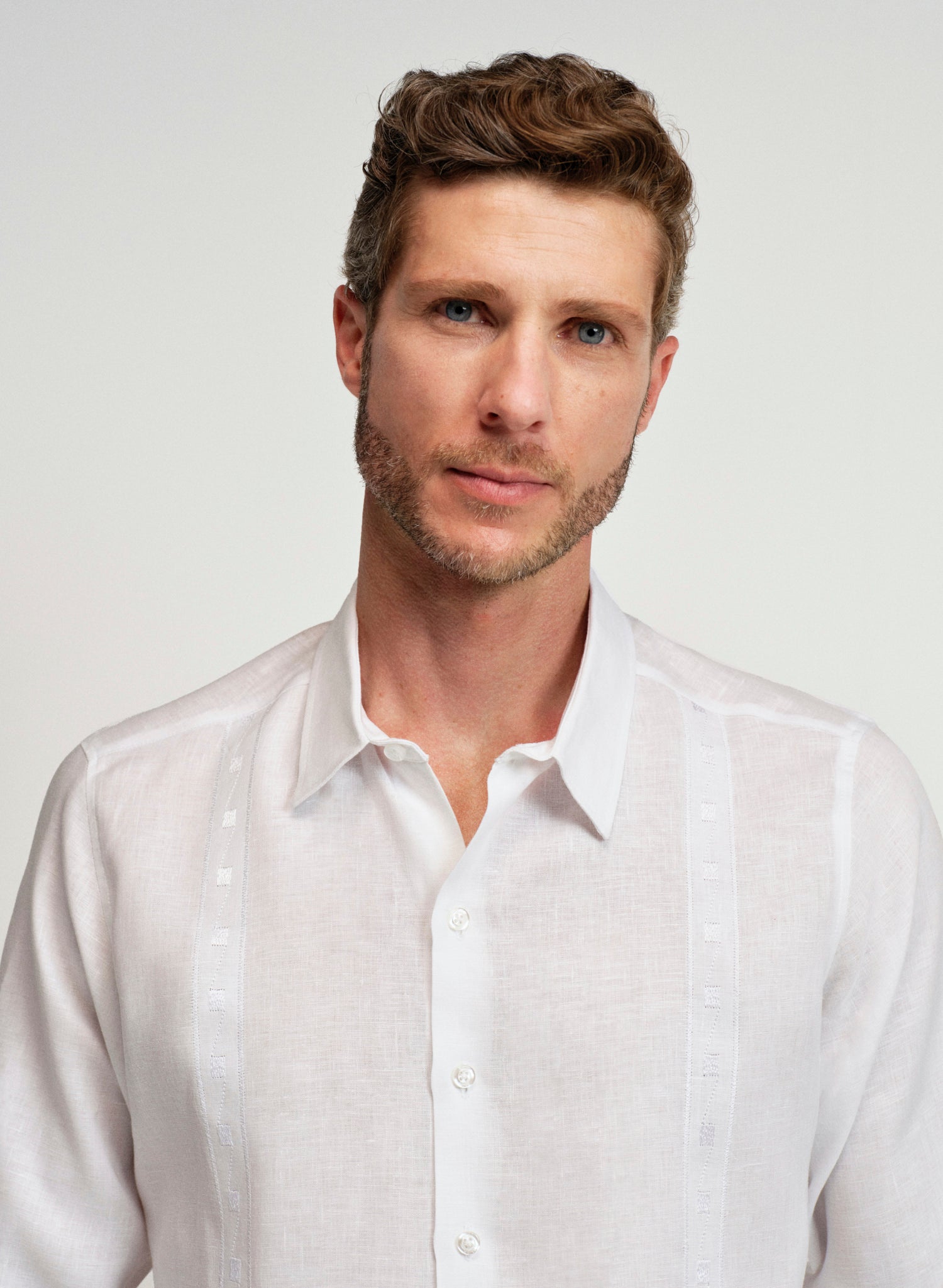 Guayabera manga larga Lino Algodón Vicente