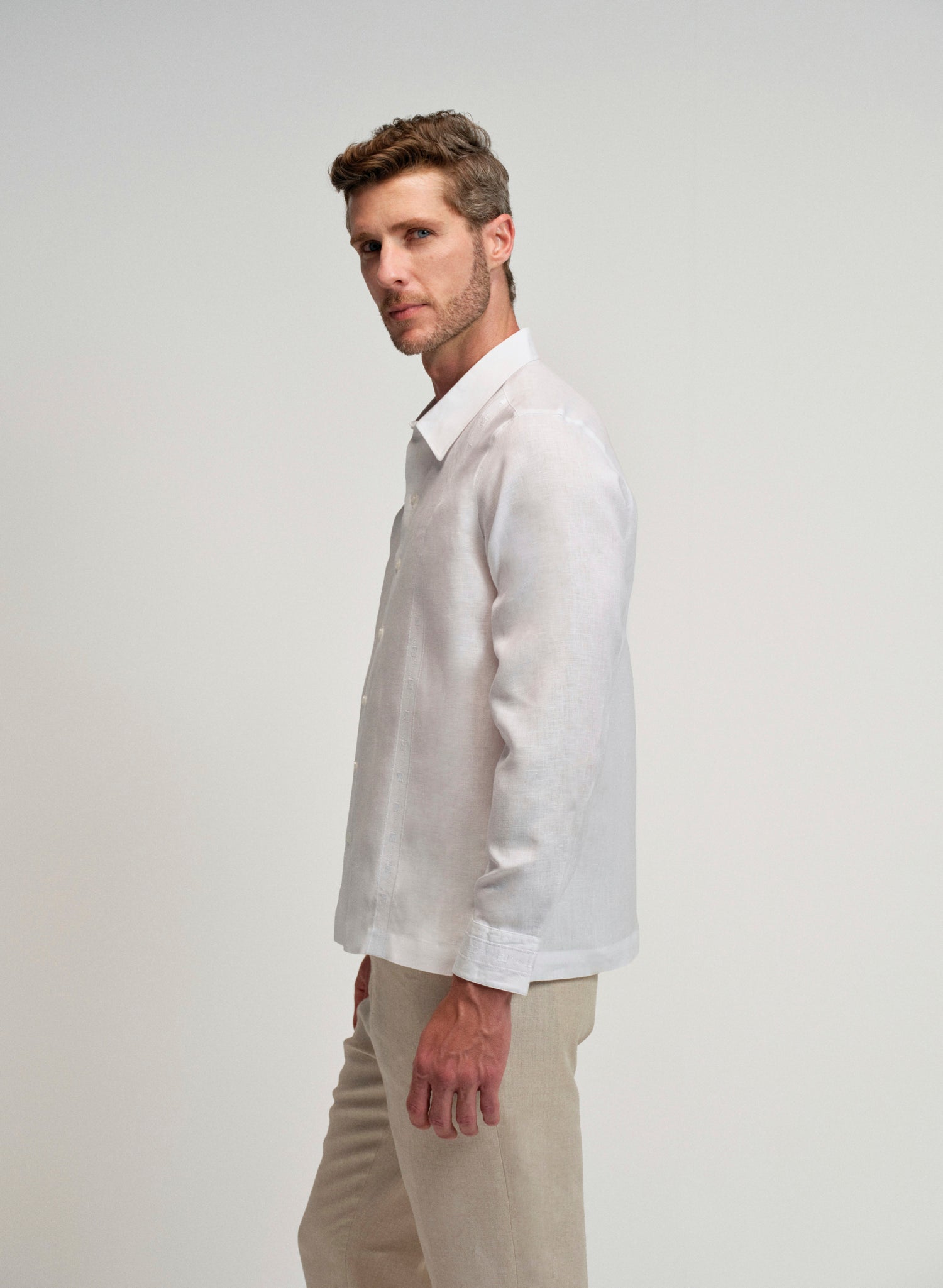 Guayabera manga larga Lino Algodón Vicente