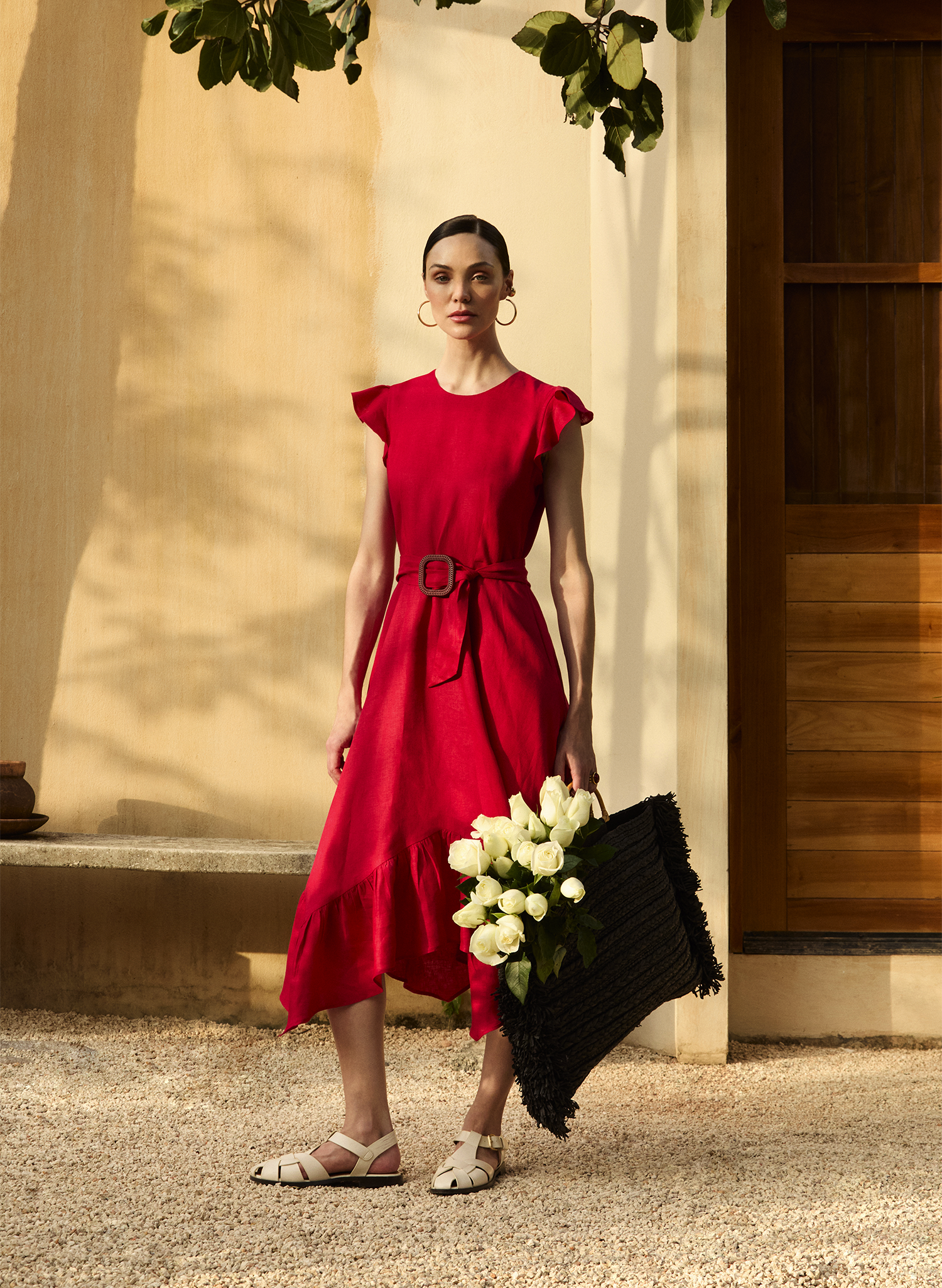 Vestido Corto 100% lino Ole