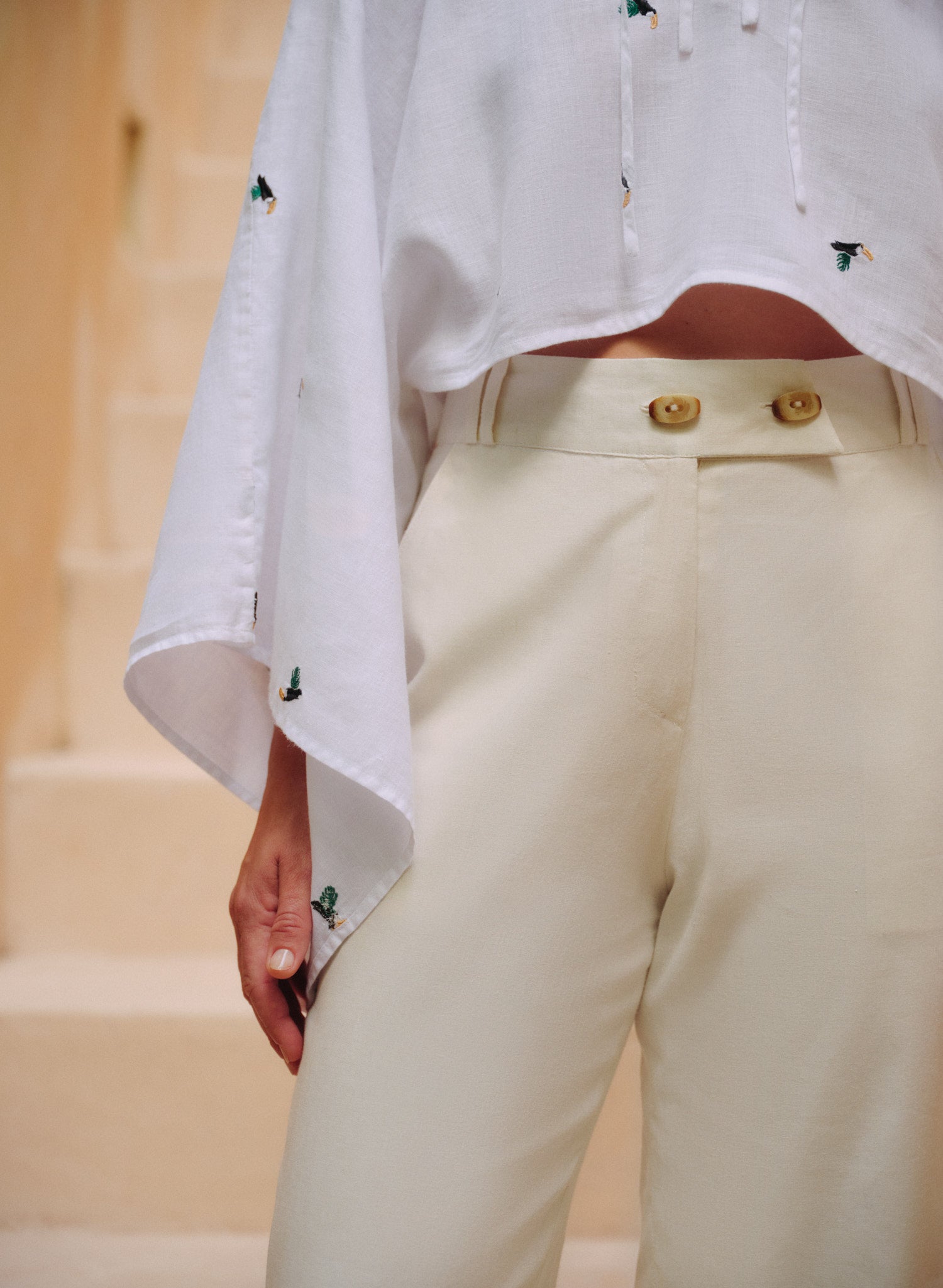 Pantalón Largo Lino Algodón Zahur