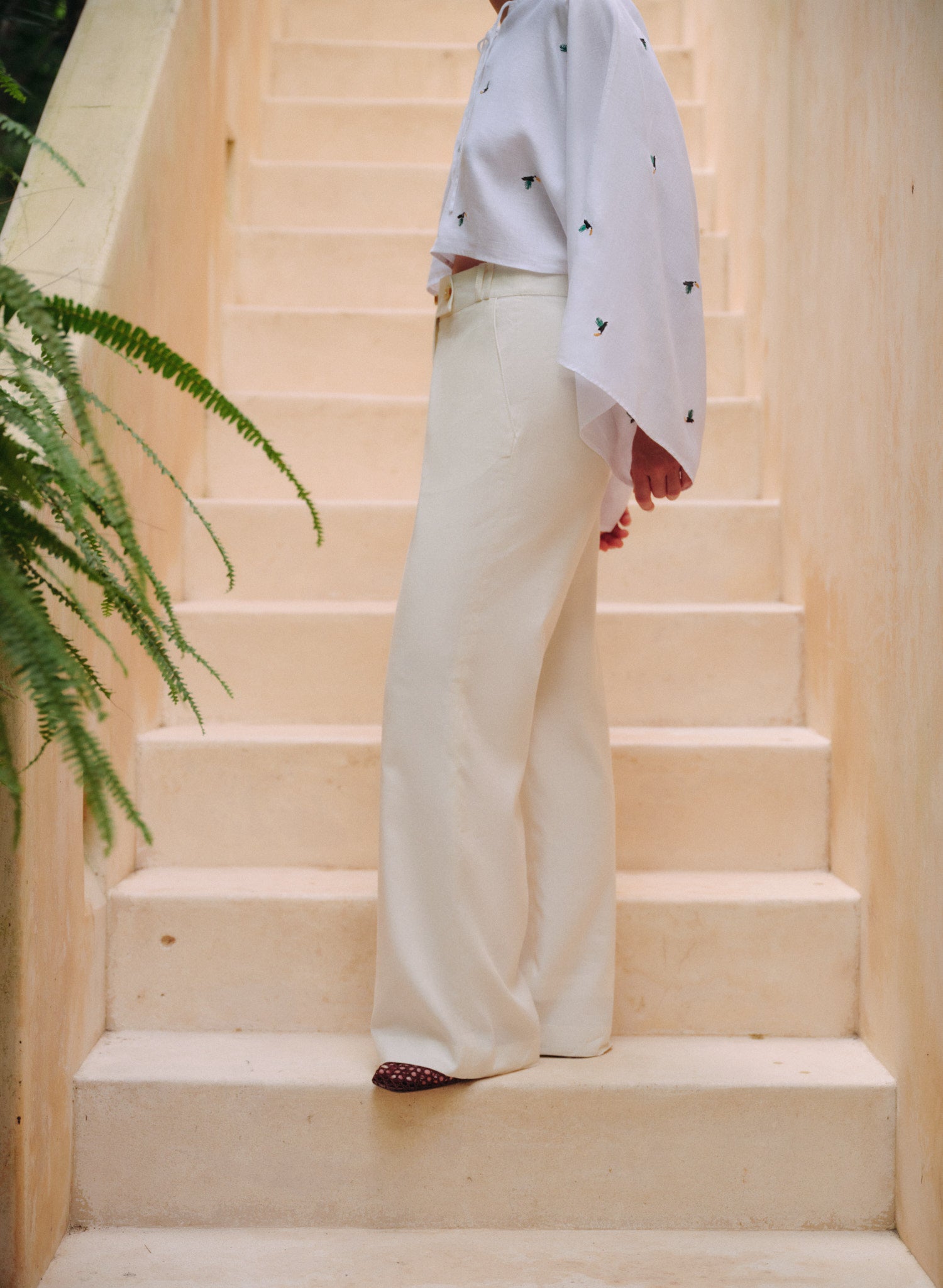 Pantalón Largo Lino Algodón Zahur