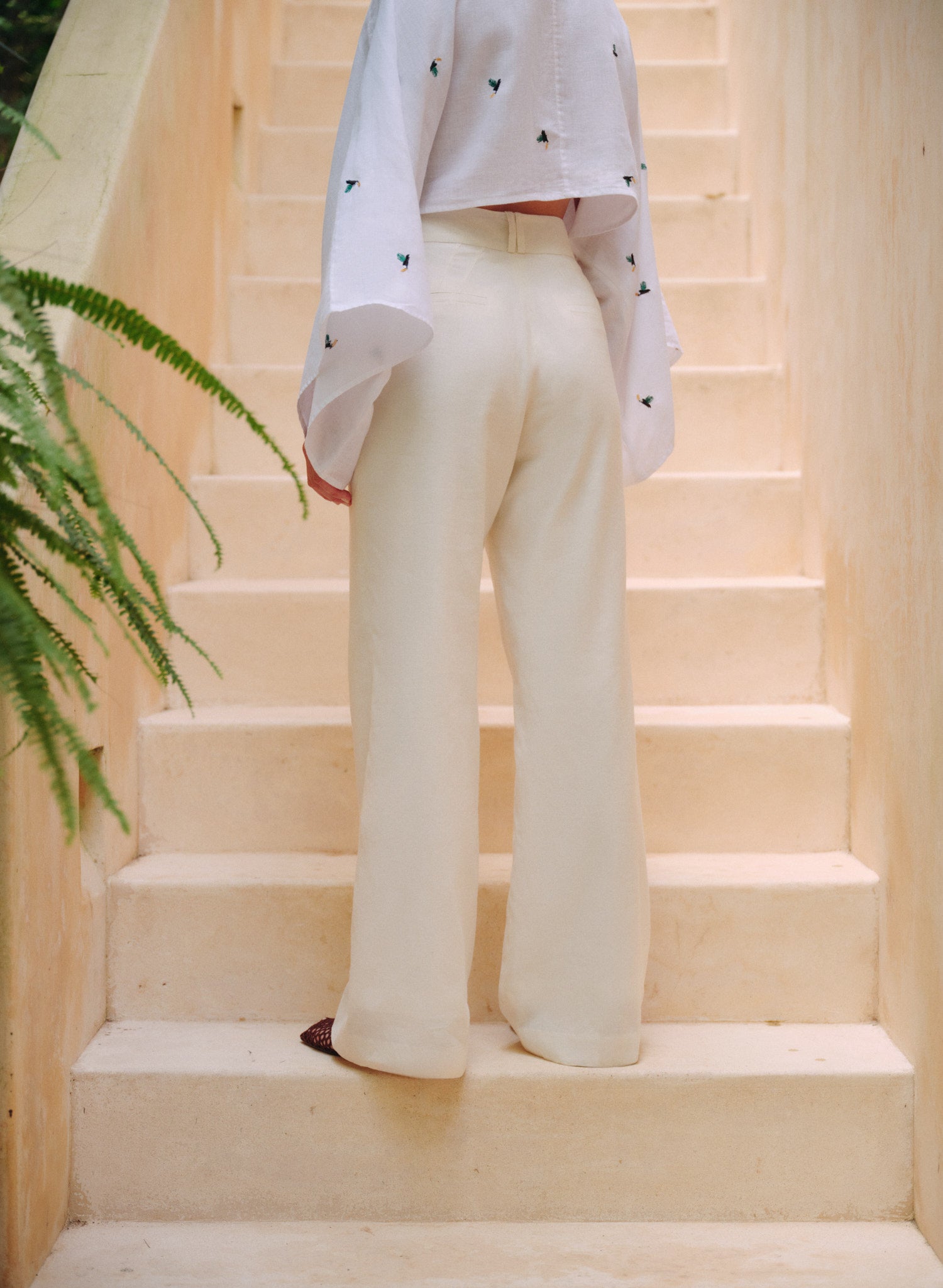 Pantalón Largo Lino Algodón Zahur