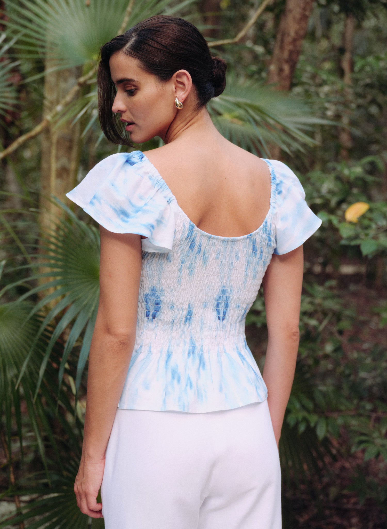 Blusa Manga corta Lino Algodón Zicatela
