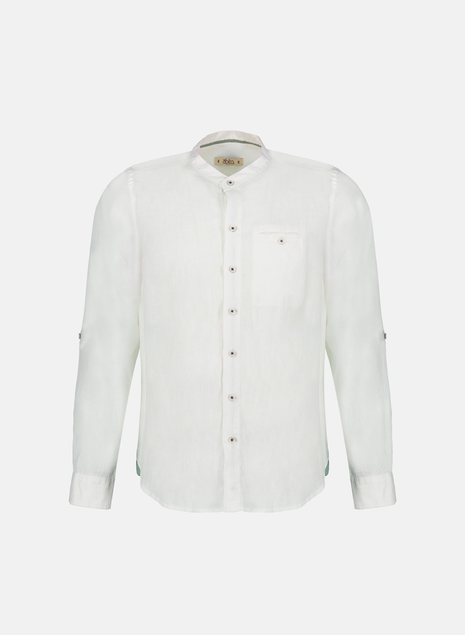 Camisa Cuello Mao 100% Lino Elen