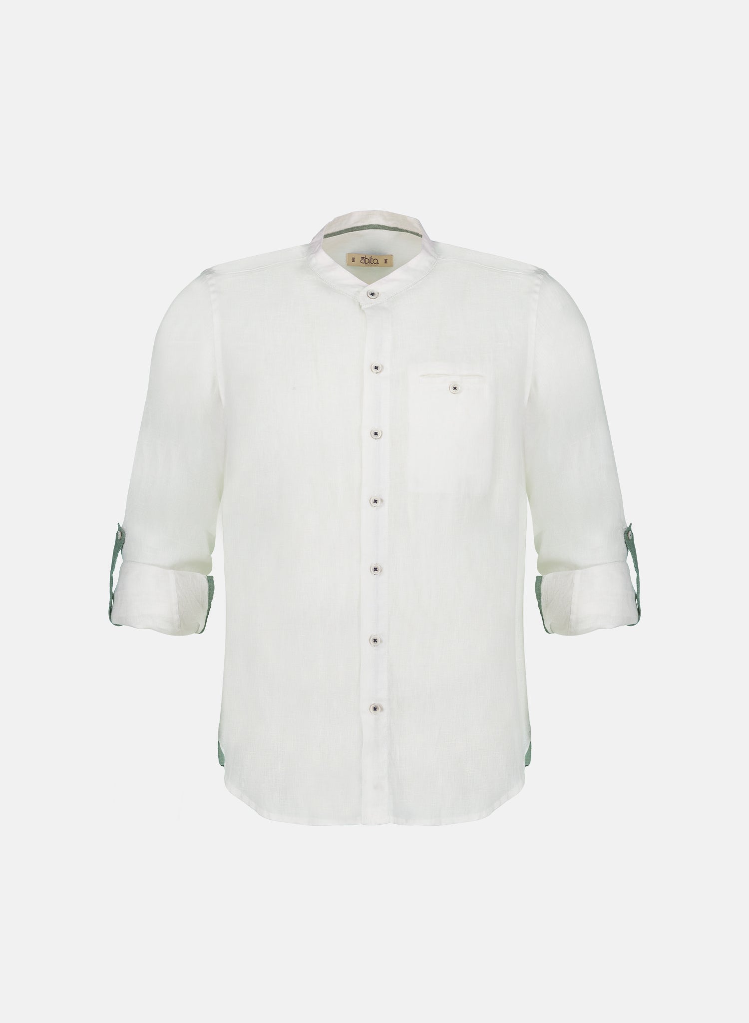 Camisa Cuello Mao 100% Lino Elen