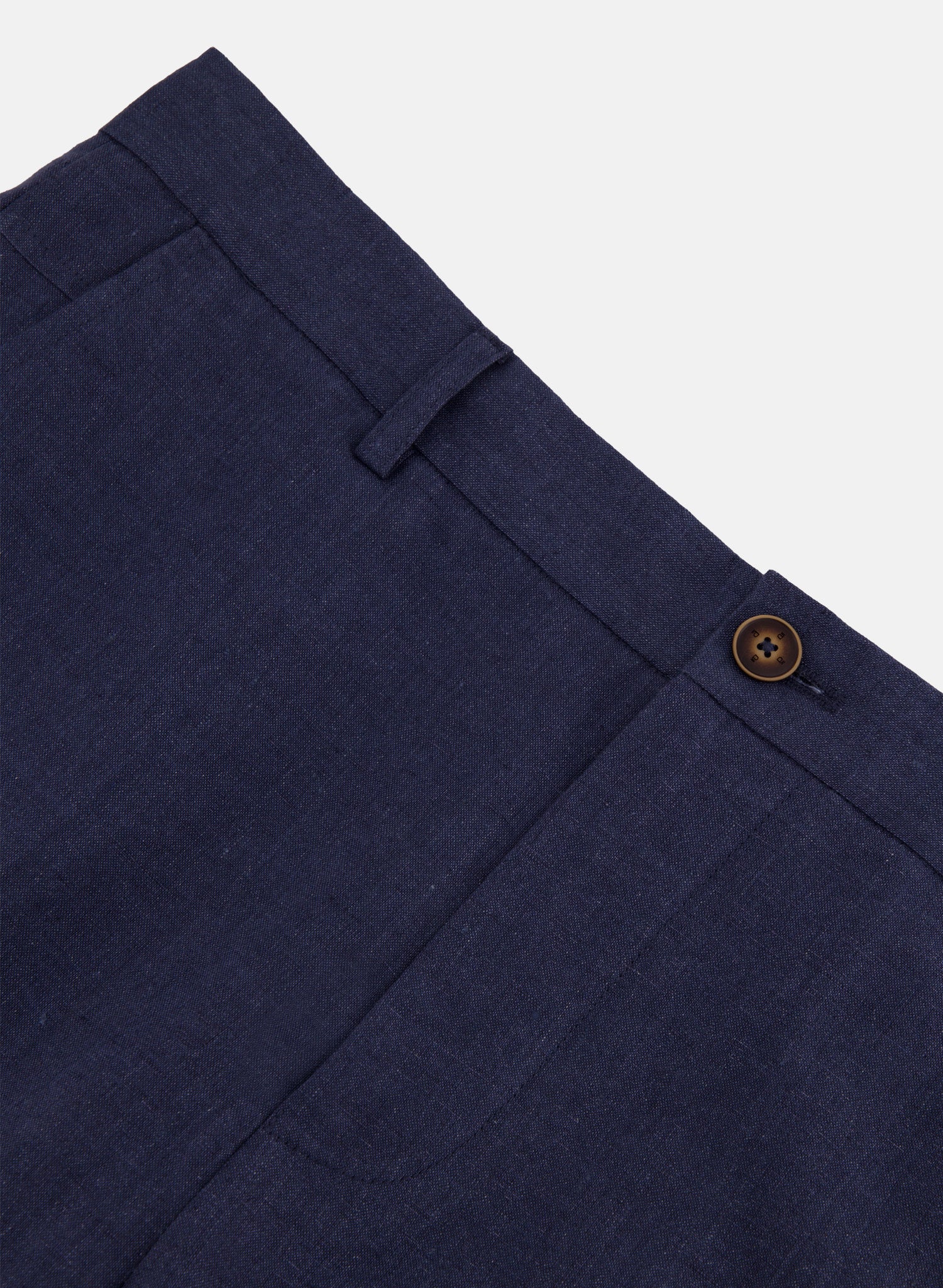 Pantalón 100% Lino Slim Chino Azul noche