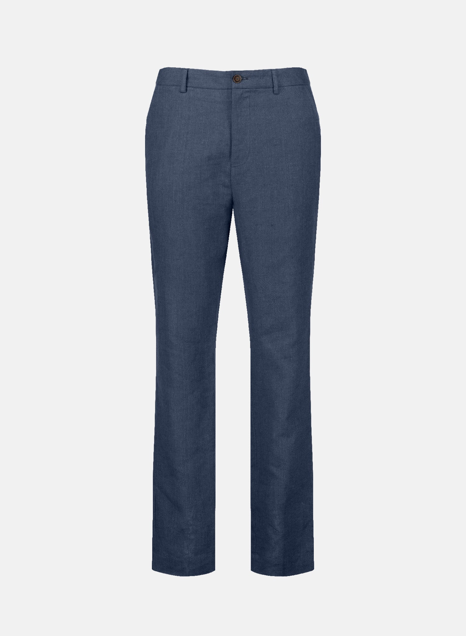 Pantalón 100% Lino Slim Chino Azul noche