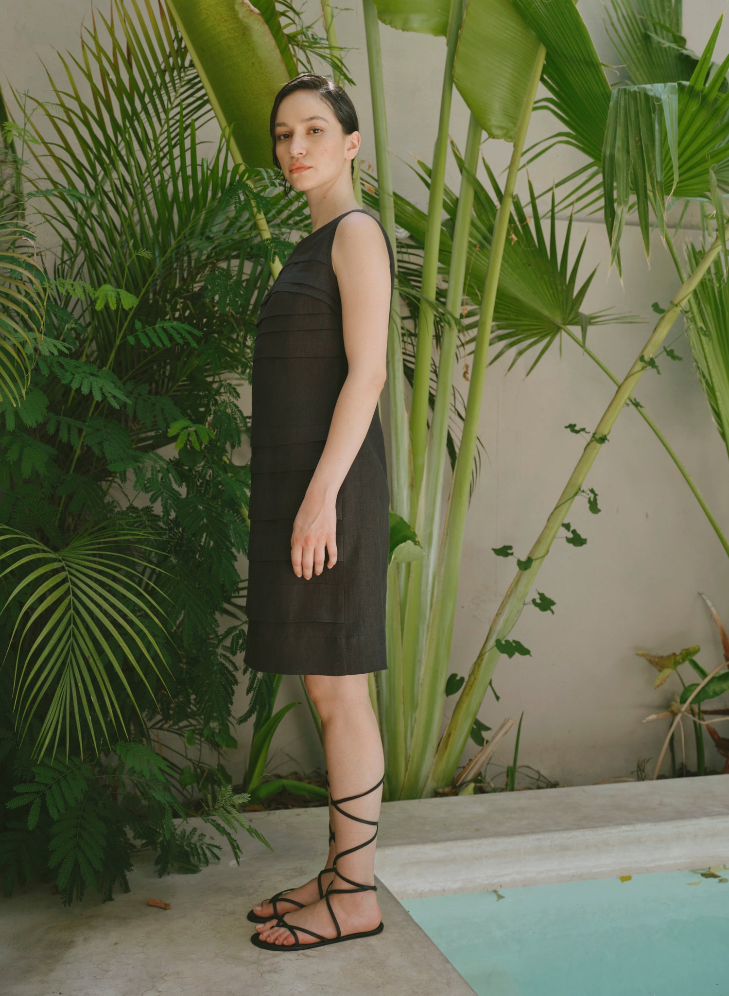 Vestido corto Lino Algodón Amber