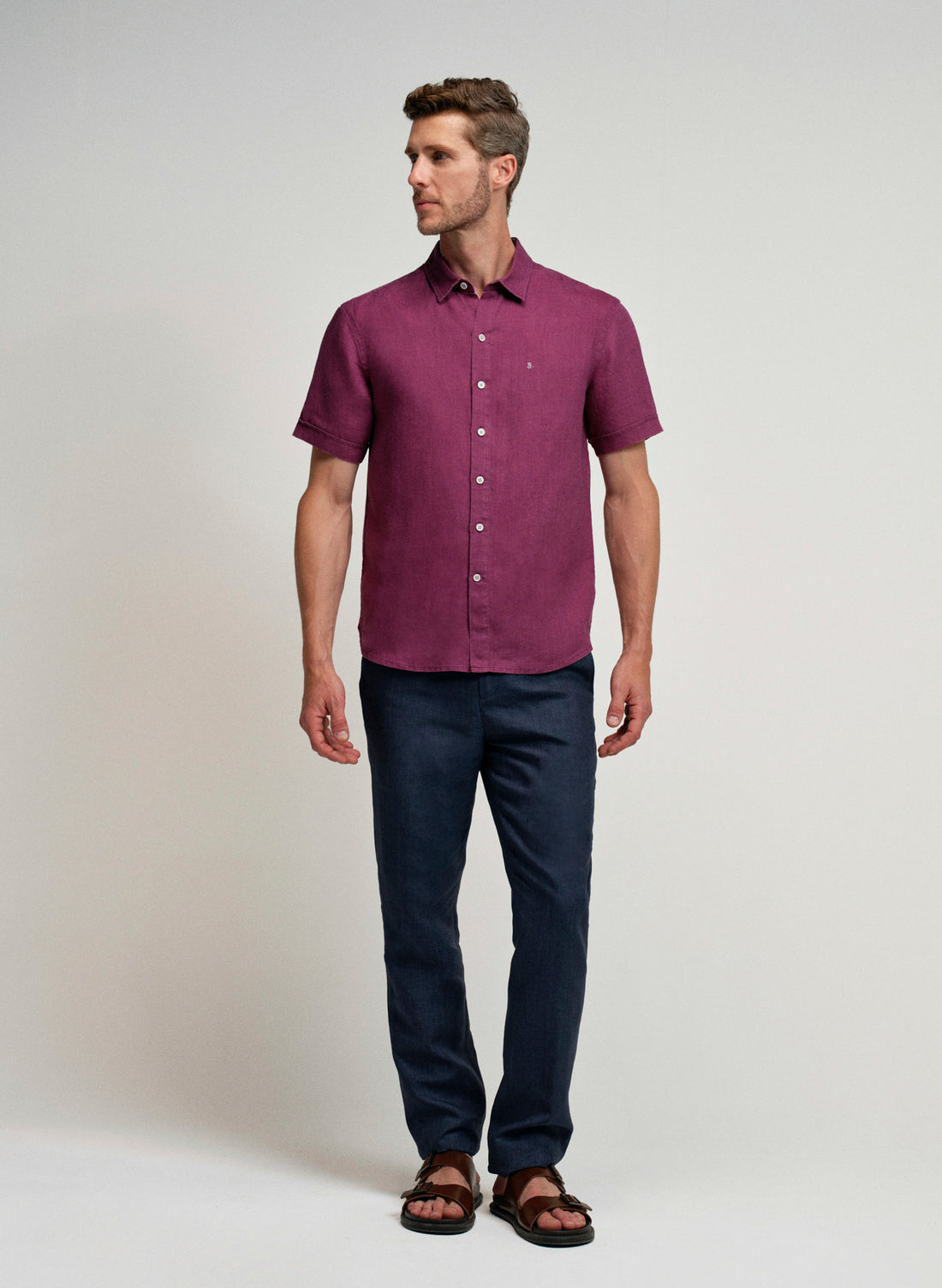 Camisa manga corta Lino Algodón Park TX