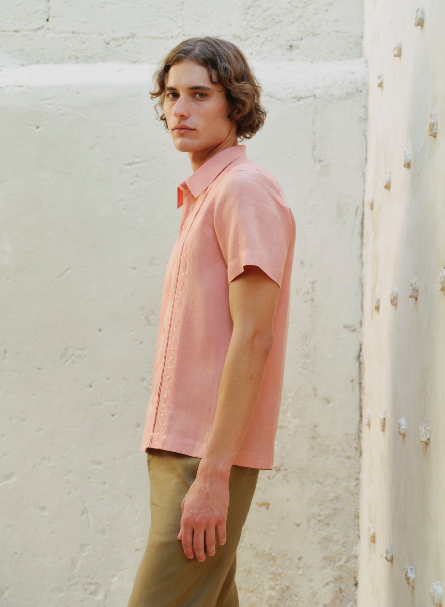 Guayabera Manga Corta Lino Algodón Kirio