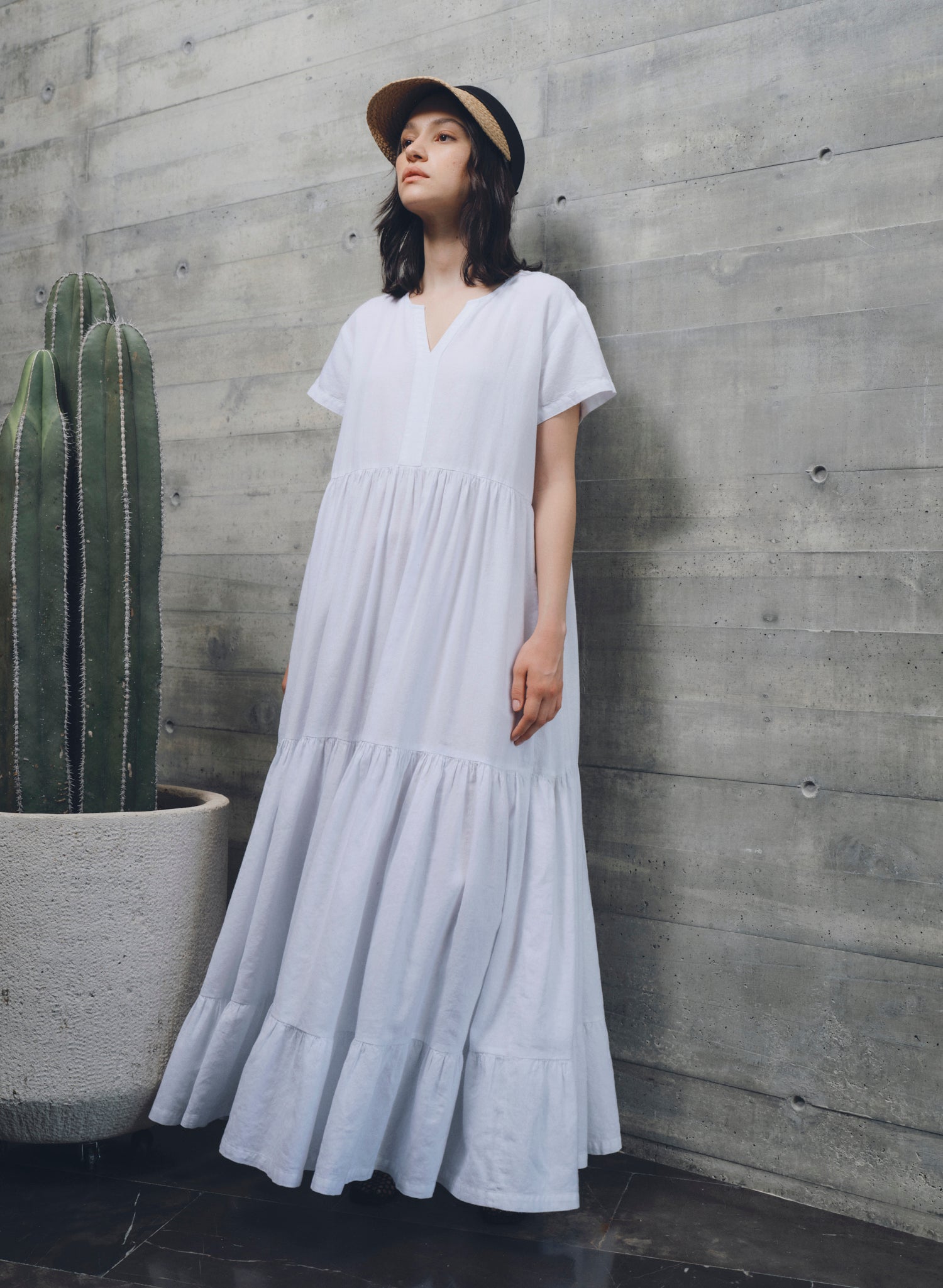 Vestido Largo 100% Lino Akdenis
