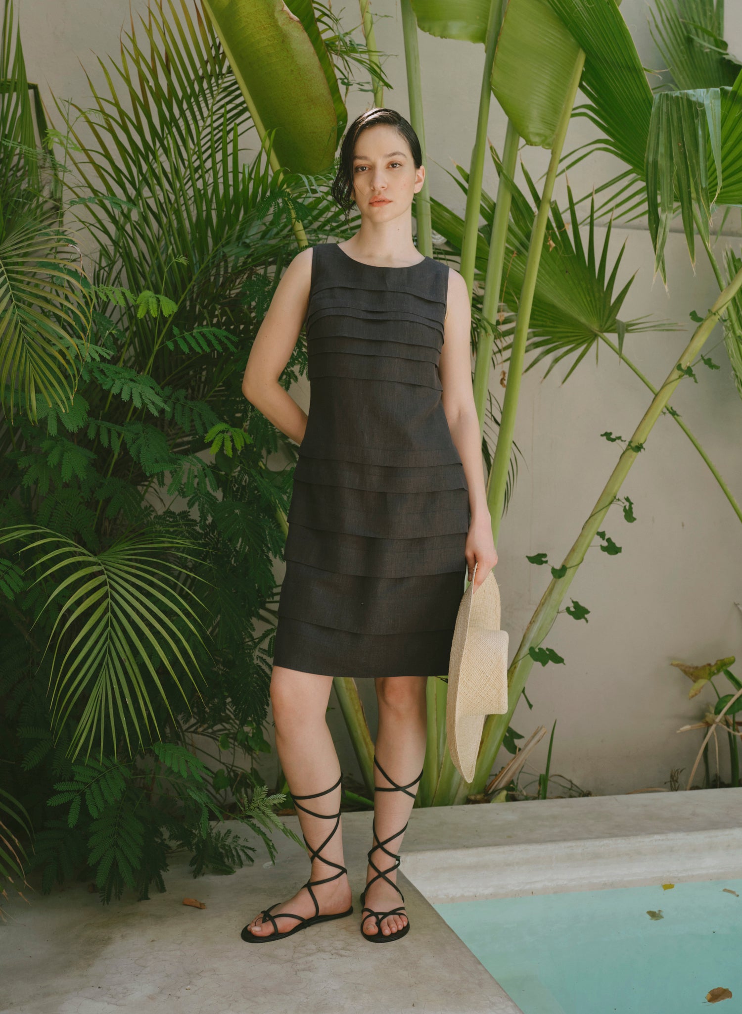 Vestido corto Lino Algodón Amber