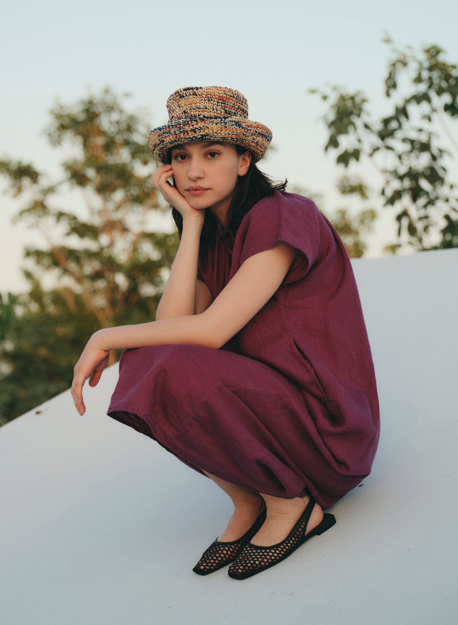 Vestido corto Lino Algodón Paranzella