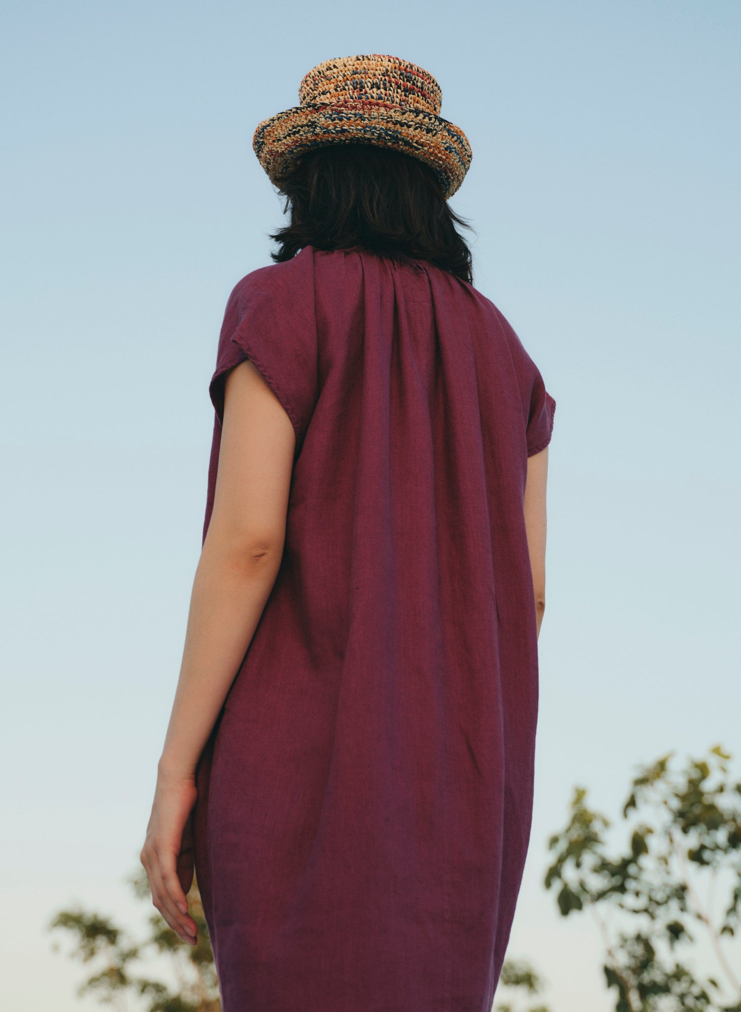 Vestido corto Lino Algodón Paranzella