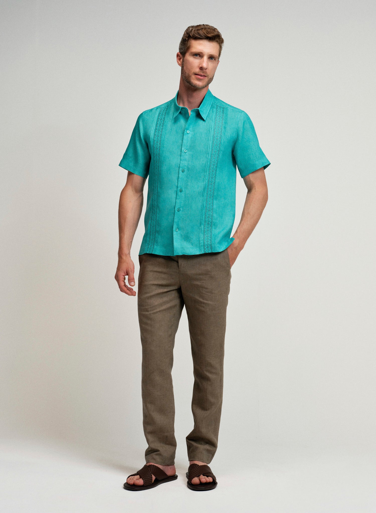 Pantalón Chino 100% Lino Walmut