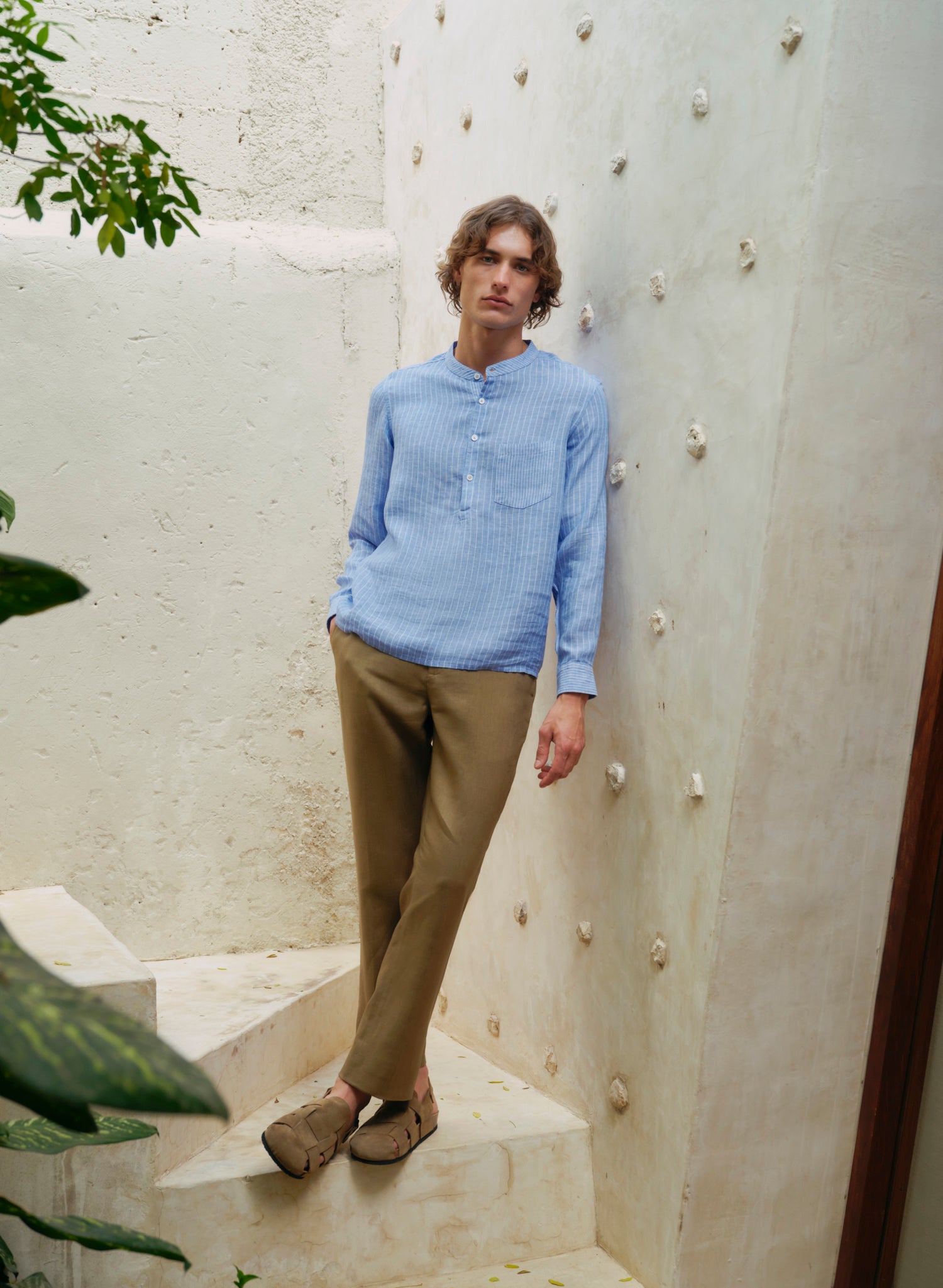 Camisa manga larga 100% Lino Neider