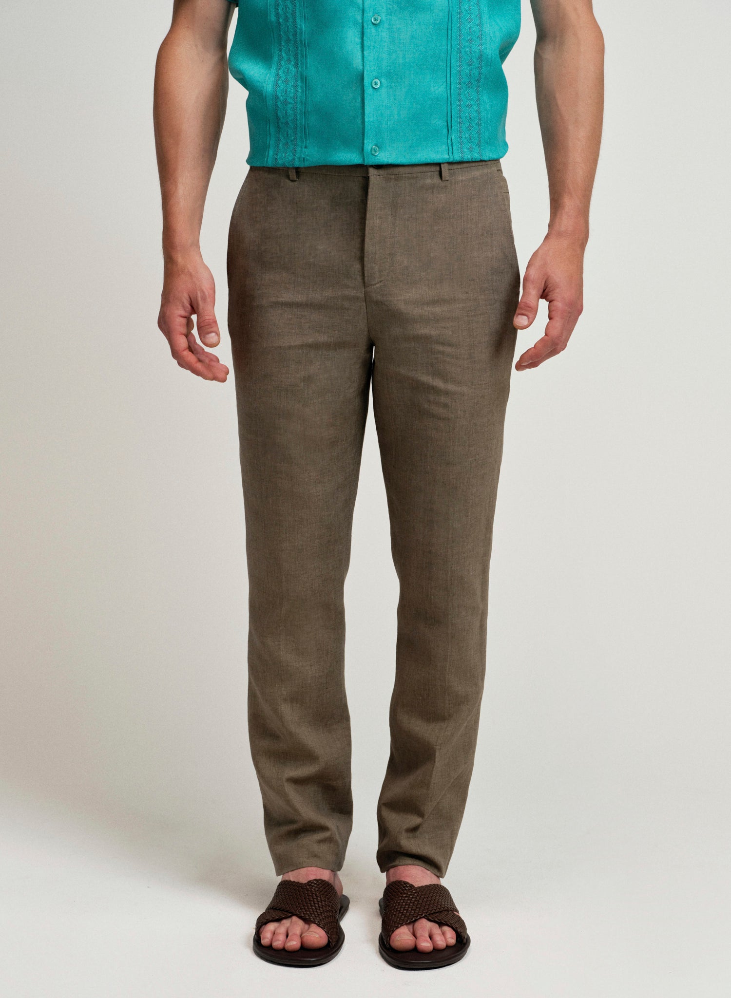 Pantalón Chino 100% Lino Walmut