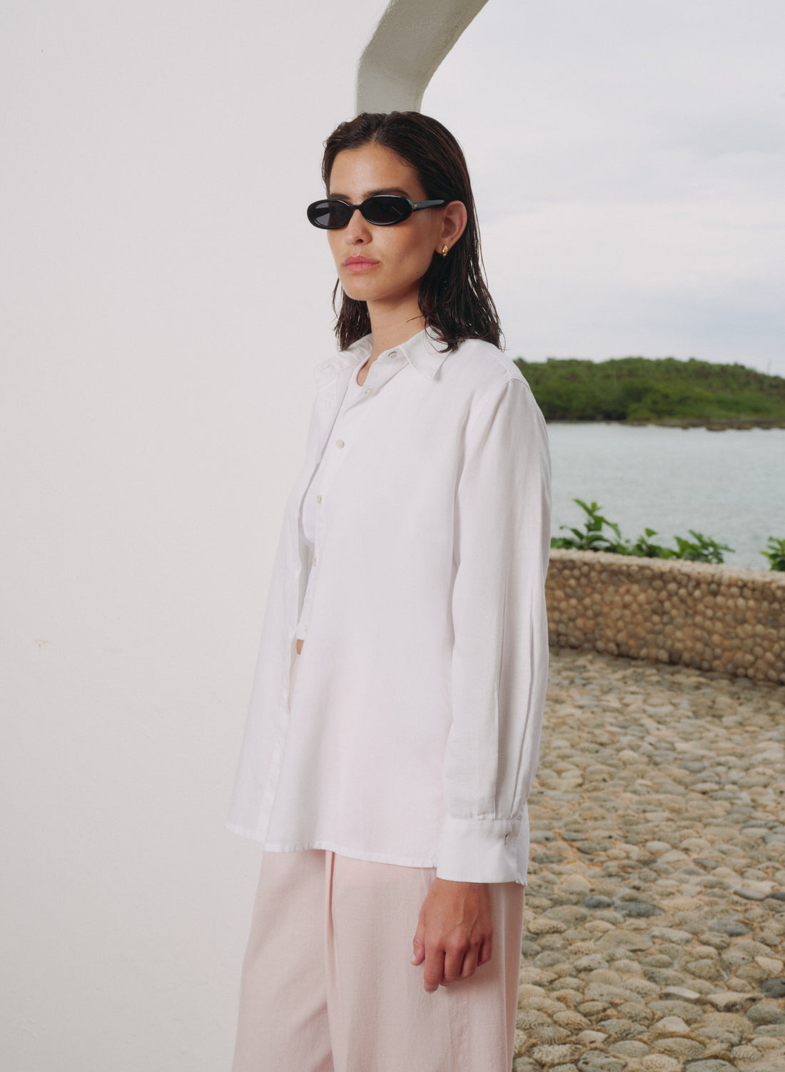 Camisa Manga Larga Lino Algodón Essenziale