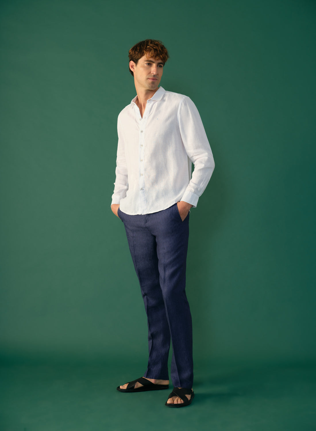 Camisa manga larga Lino Algodón Balem