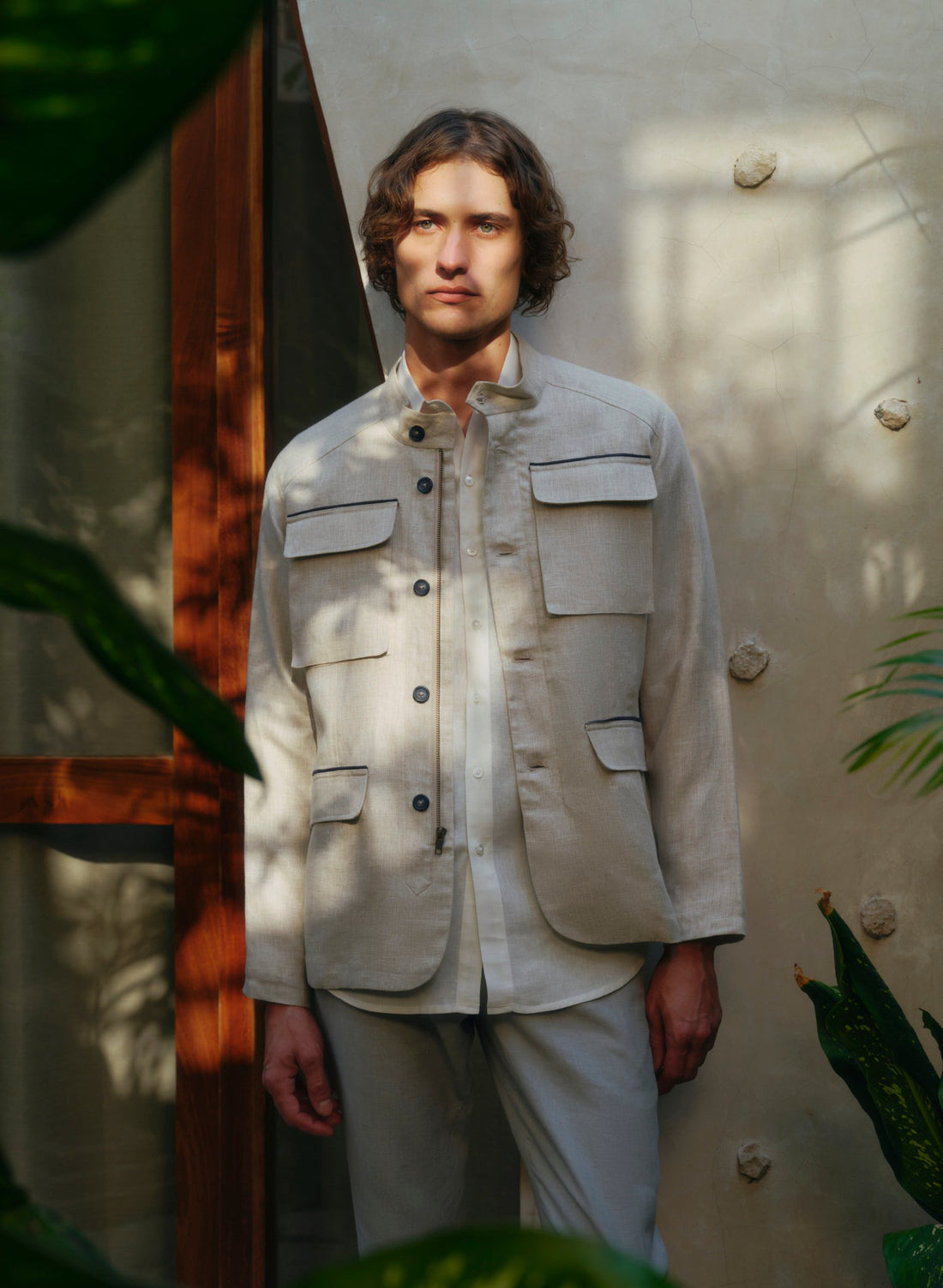 Cazadora de 100% Lino Inarius