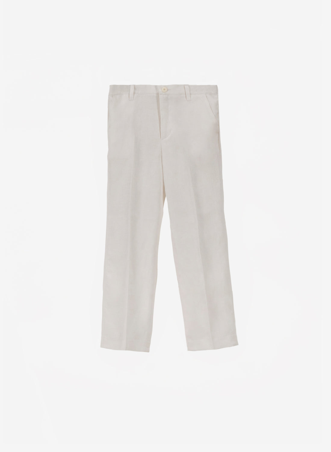 Pantalón con Elástico Blanco 100% Lino para Niño