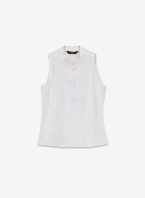 Blusa Cuello Mao 100% Lino Oyuki