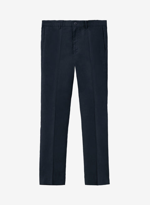 Pantalón Básico 100% Lino Slim Fit Navy