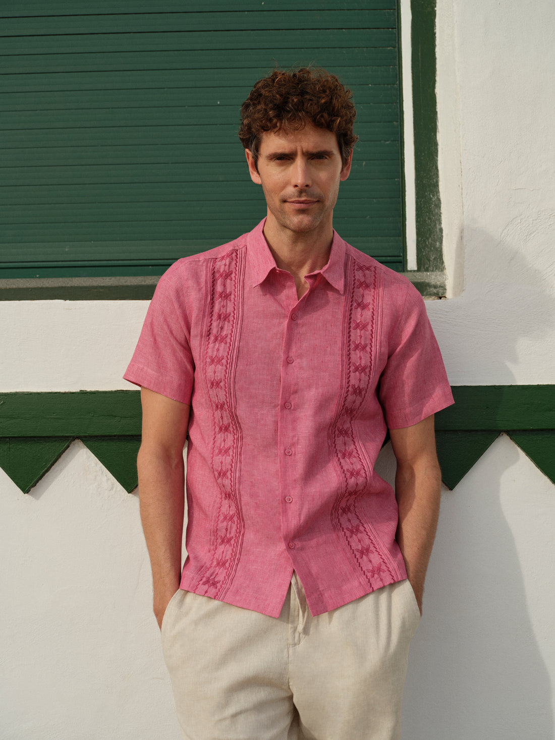 Guayabera manga corta 100% Lino Fonz