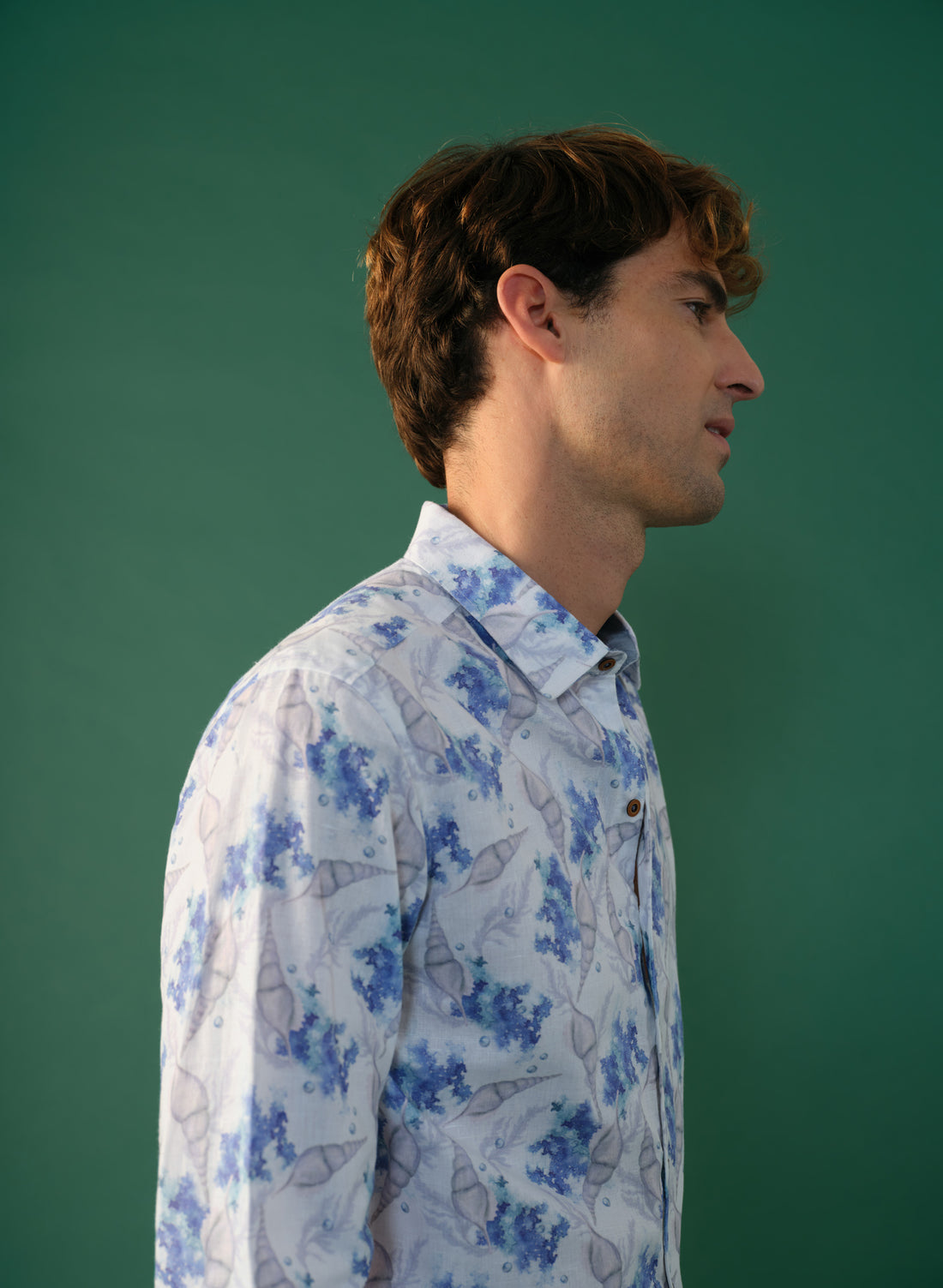 Camisa estampada 100% Lino Buck Bluzarga