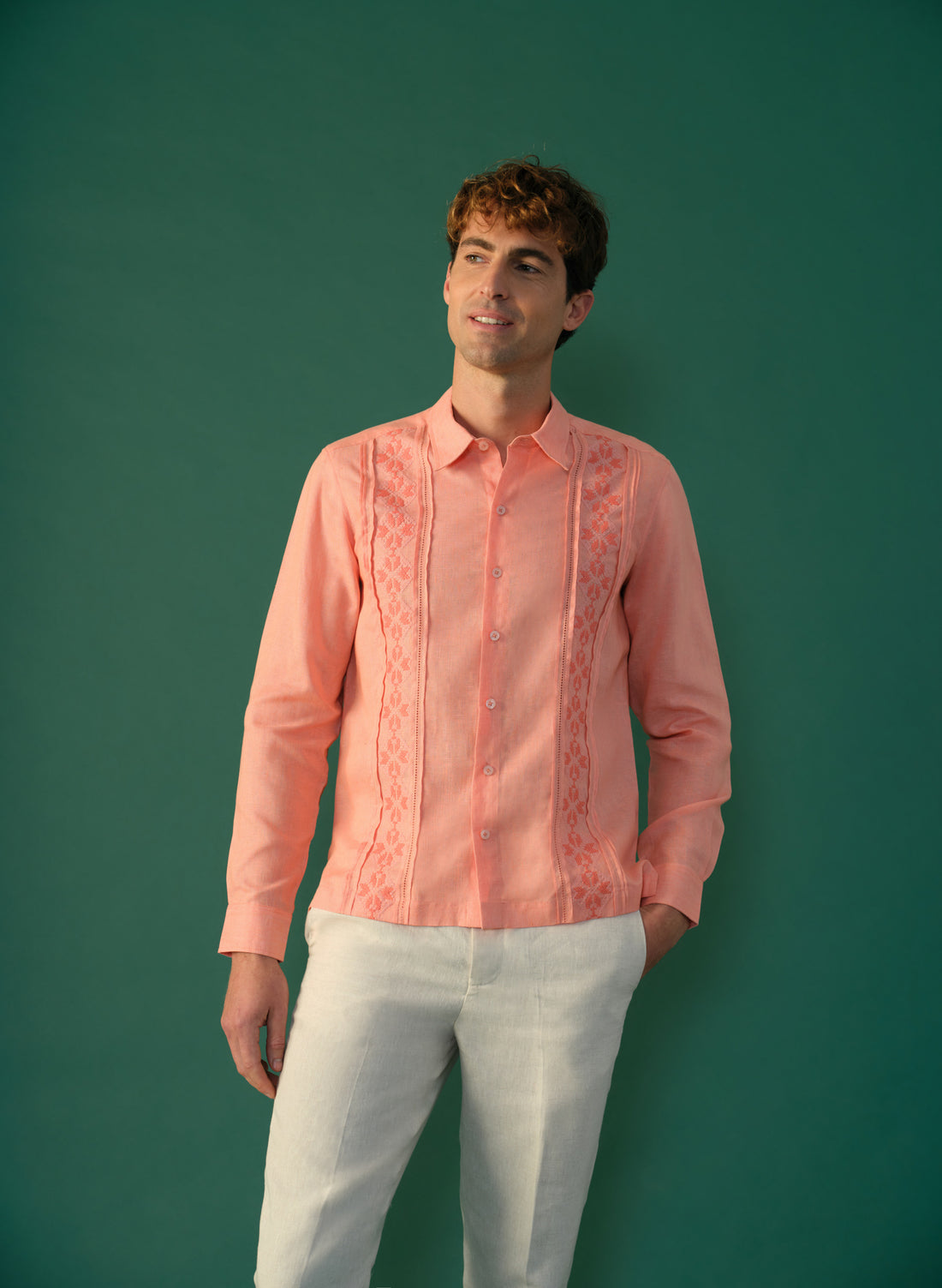 Camisa Guayabera 100% Lino Douglas