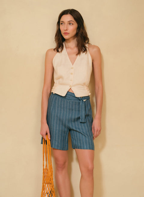 Short 100% Lino Bogaria