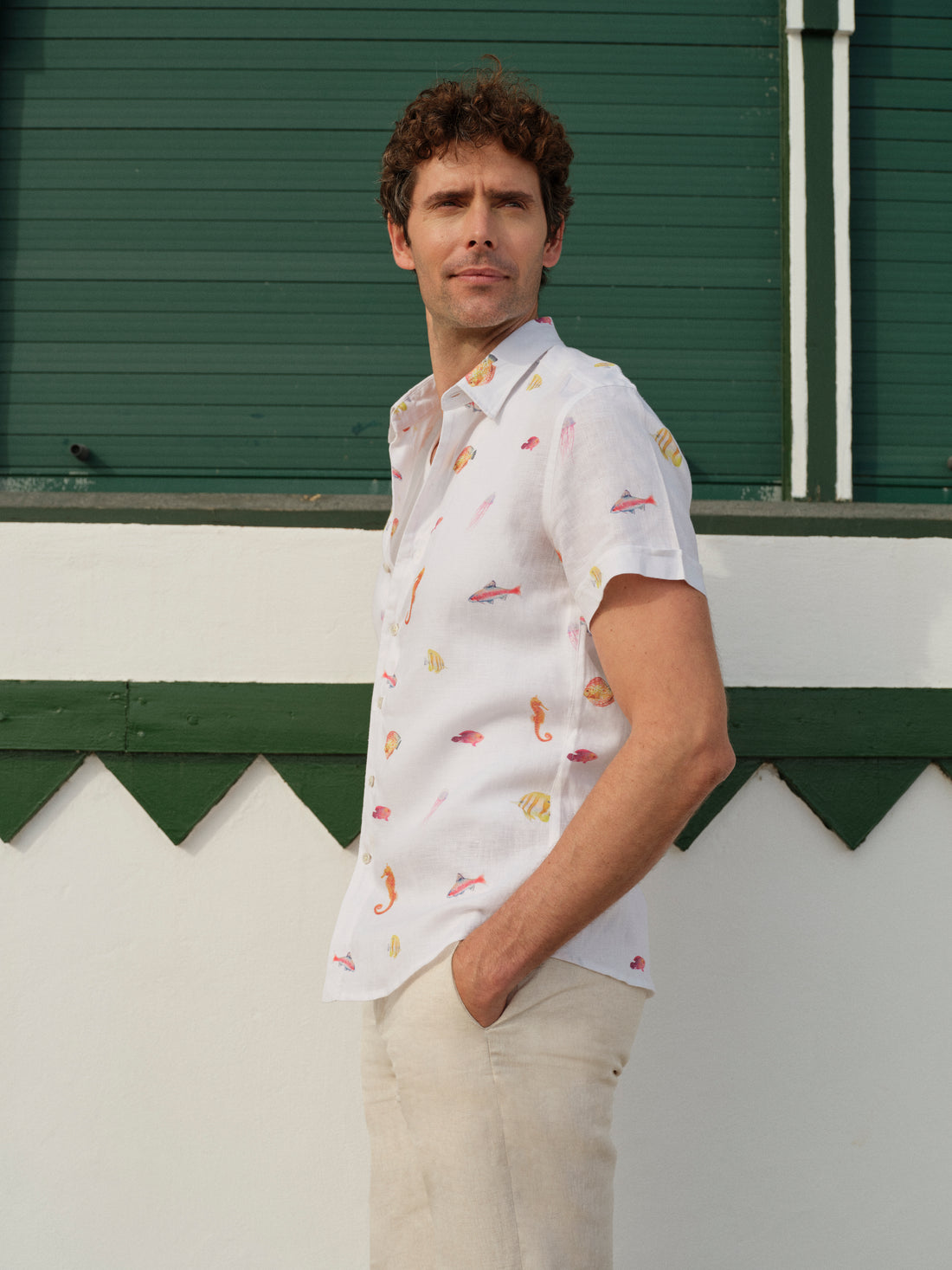 Camisa manga corta 100% Lino Paraga Mars