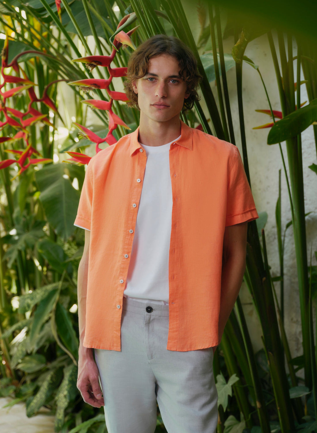 Camisa manga corta 100% Lino Park