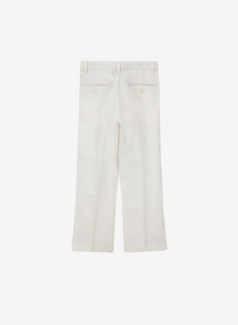 Pantalón Blanco 100% Lino para Niño
