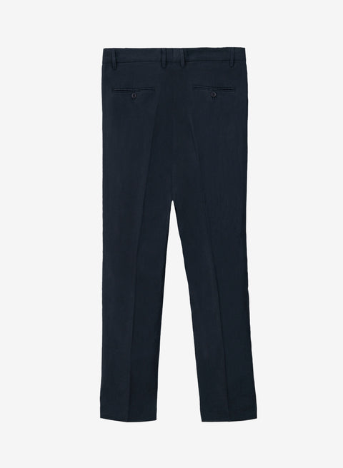 Pantalón Básico 100% Lino Slim Fit Navy