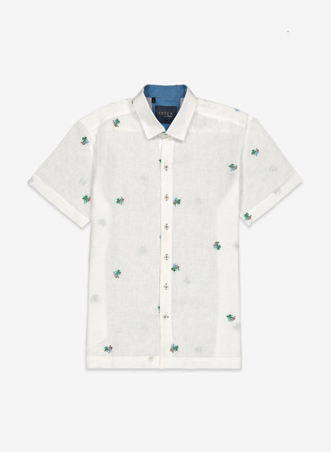 Camisa manga corta 100% Lino Mia Mahahual
