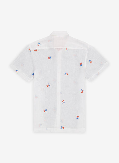 Camisa manga corta 100% Lino Mia Nerka
