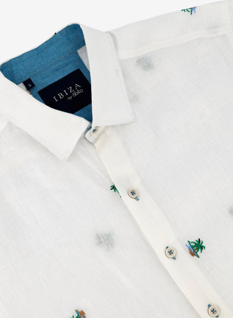 Camisa manga corta 100% Lino Mia Mahahual