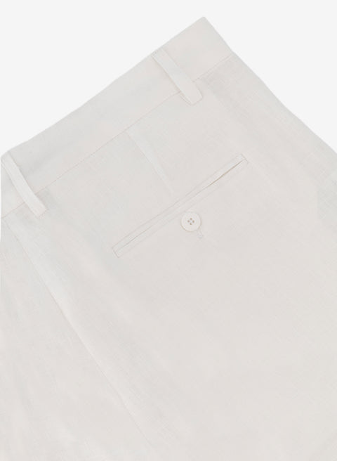 Pantalón Básico 100% Lino Slim Fit Blanco
