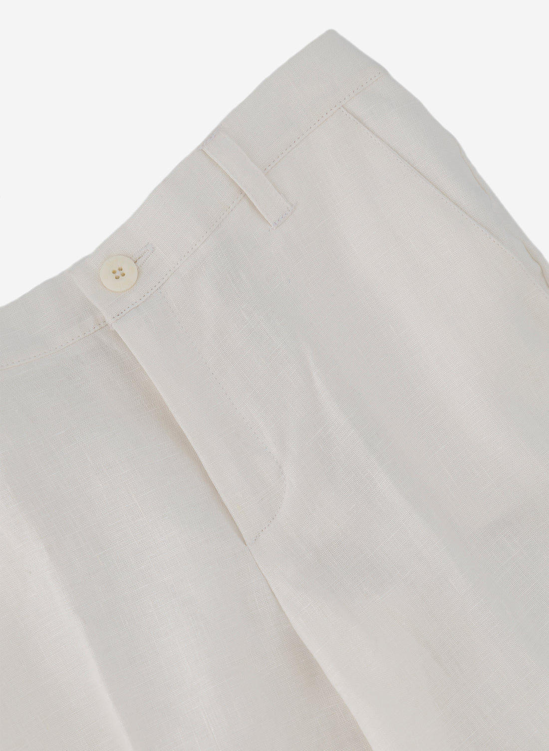 Pantalón con Elástico Blanco 100% Lino para Niño