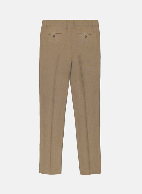 Pantalón Básico 100% Lino Slim Fit Coffe