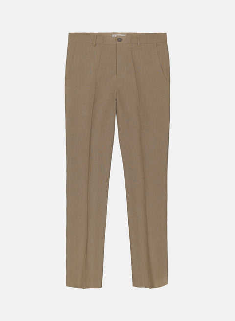 Pantalón Básico 100% Lino Slim Fit Coffe