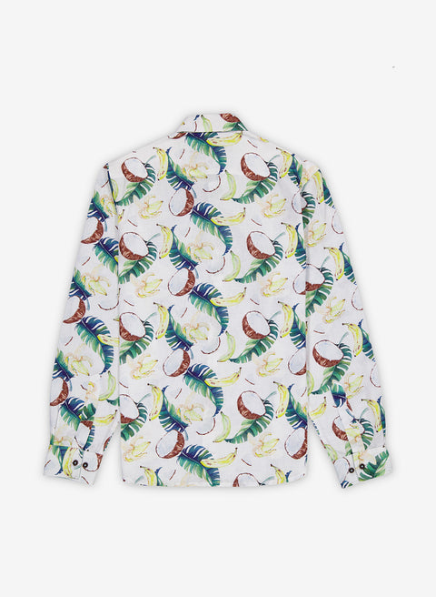 Camisa estampada 100% Lino Buck Coconana