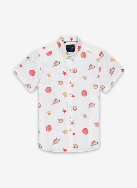 Camisa manga corta 100% Lino Paraga Torunju