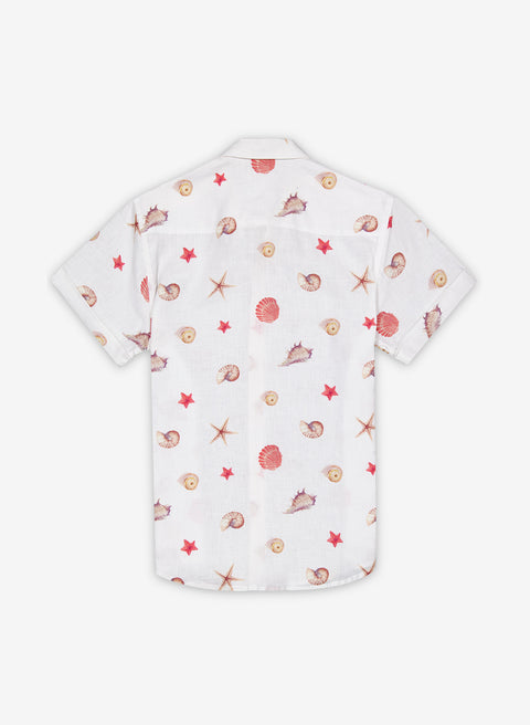 Camisa manga corta 100% Lino Paraga Torunju