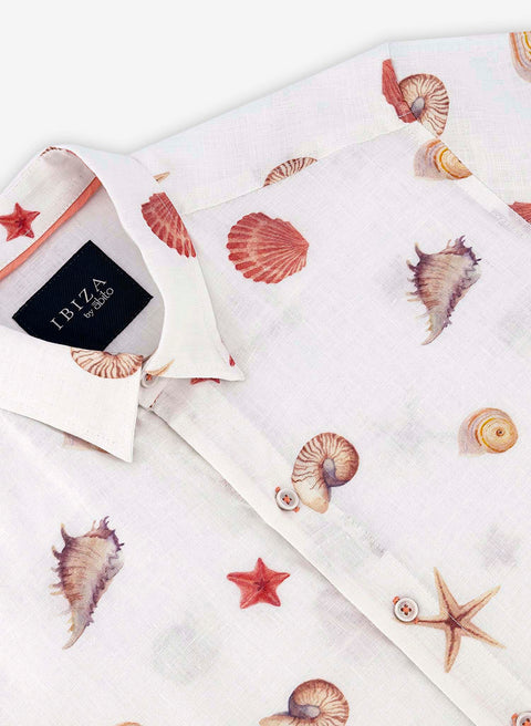 Camisa manga corta 100% Lino Paraga Torunju