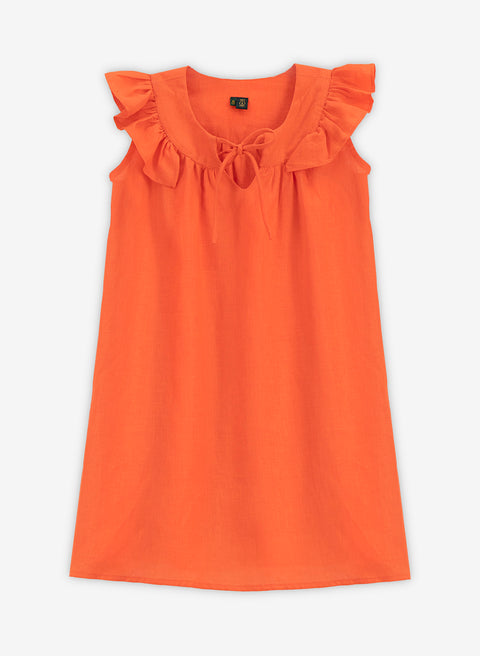 Vestido para niña 100% Lino Pirita