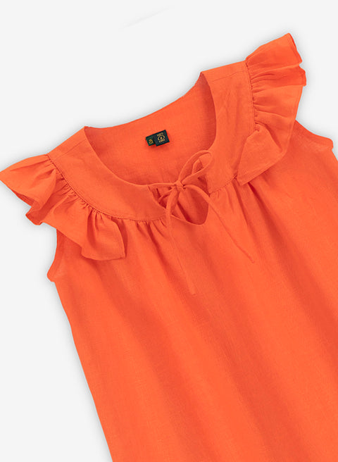 Vestido para niña 100% Lino Pirita